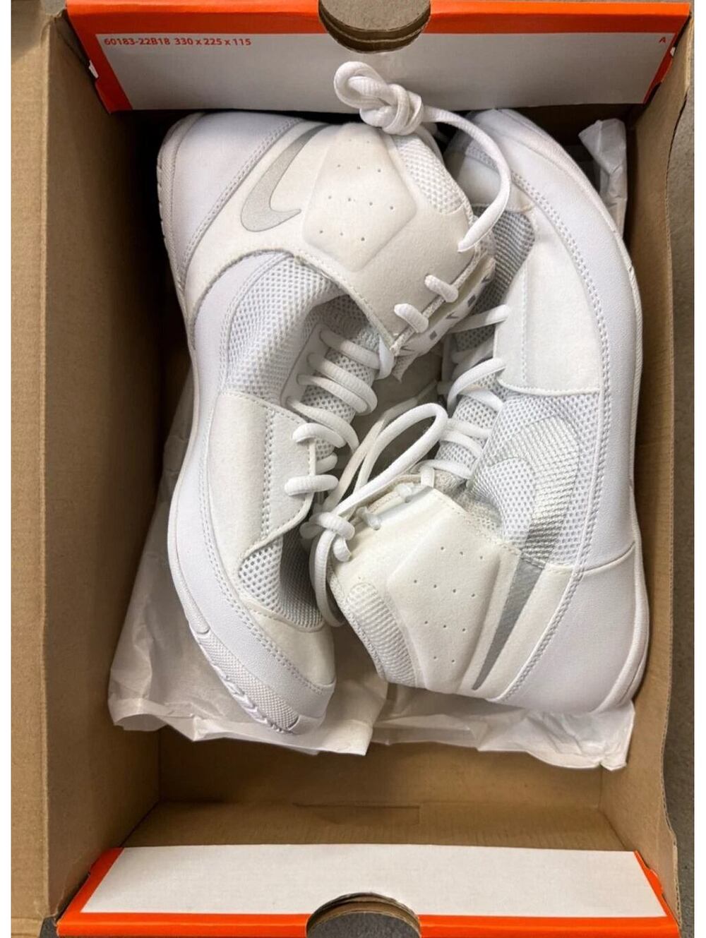 Nike Fury Wrestling Shoes Mens Size 9 White Grey AO2416-102 Combat MMA New